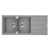 Laveo Canaria zlewozmywak granitowy szare 500x116 2-komorowy