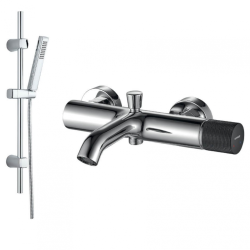 Kuchinox Peros bateria wannowa ścienna chrom/czarna