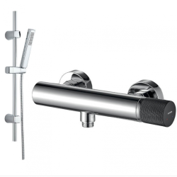 Kuchinox Peros bateria natryskowa ścienna chrom/czarna