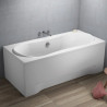 Polimat Wanna prostokątna Long 180x80 z białą Obudową, Syfonem i Nóżkami