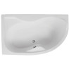 Polimat Wanna asymetryczna Dora 170x110 Lewa z białą Obudową, Syfonem i Nóżkami