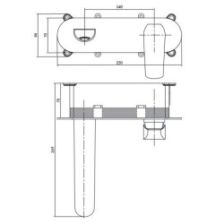 Cersanit City bateria chromowana