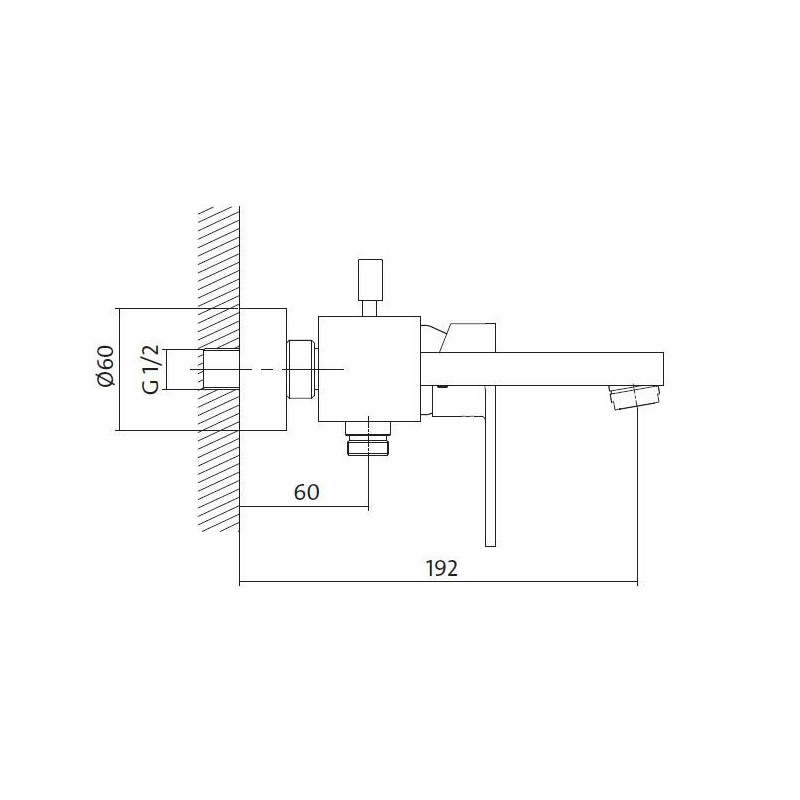 Cersanit ELIO bateria wannowo-natryskowa chromowana