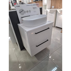 Defra Szafka wisząca 60x60x45 z czarnymi Uchwytami i Blatem