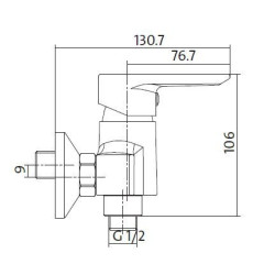 Cersanit Vero bateria natryskowa chromowana