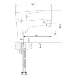 Cersanit Mille bateria bidetowa chromowana