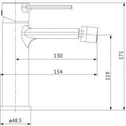 Cersanit Bateria Bidetowa Zip Chrom z Perlatorem Water Save i Klik-Klak