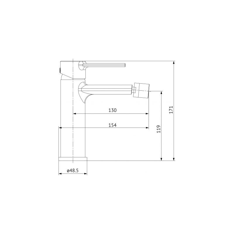 Cersanit Bateria Bidetowa Zip Chrom z Perlatorem Water Save i Klik-Klak