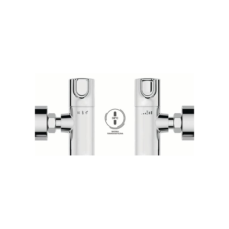 Cersanit Virgo bateria wannowo-natryskowa chromowana