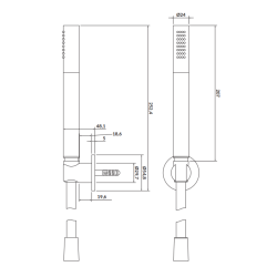 Cersanit Inverto Zestaw natryskowy czarny