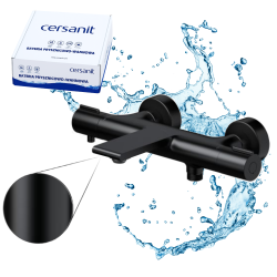 Cersanit Virgo bateria wannowo-natryskowa czarna