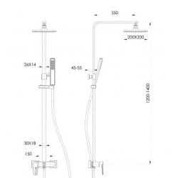 Cersanit Mille kolumna prysznicowa chromowana
