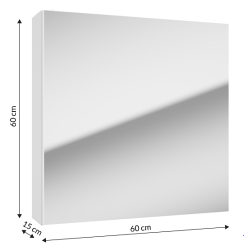 Deftrans szafka lustrzana Reflexo 60x60 biała