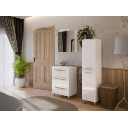 ASTOR słupek łazienkowy stojący Bryza 35cm biały szafka boczna