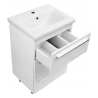 ASTOR szafka stojąca z umywalką BRYZA 51cm biała 3 szuflady uchwyty chrom