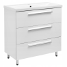 ASTOR szafka stojąca z umywalką BRYZA 81cm biała 3 szuflady uchwyty chrom
