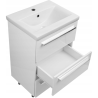 ASTOR szafka stojąca z umywalką BRYZA 51cm biała 3 szuflady uchwyty chrom