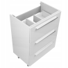 ASTOR szafka stojąca z umywalką BRYZA 61cm biała 3 szuflady uchwyty chrom