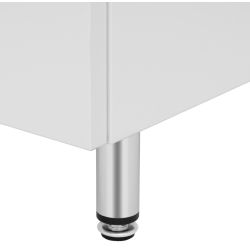 ASTOR szafka stojąca z umywalką BRYZA 61cm biała 3 szuflady uchwyty chrom