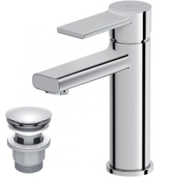 Cersanit bateria ZIP umywalkowa chromowana z korkiem click-clack