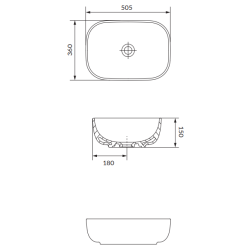 Cersanit ceramiczna MODUO 50 prostokątna antracyt