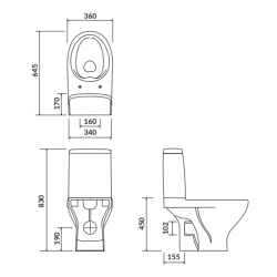Kompakt WC Cersanit Moduo 674 CleanOn