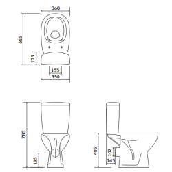 Kompakt WC 616 Arteco New CleanOn