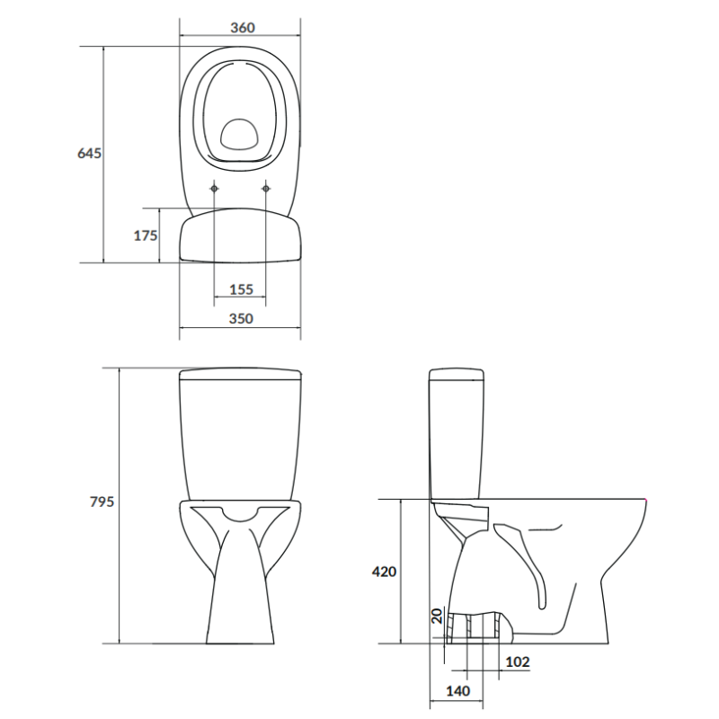 Kompakt WC Cersanit Arteco 683 CleanOn
