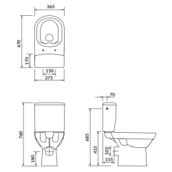 Kompakt WC Cersanit City New Cleanon 010
