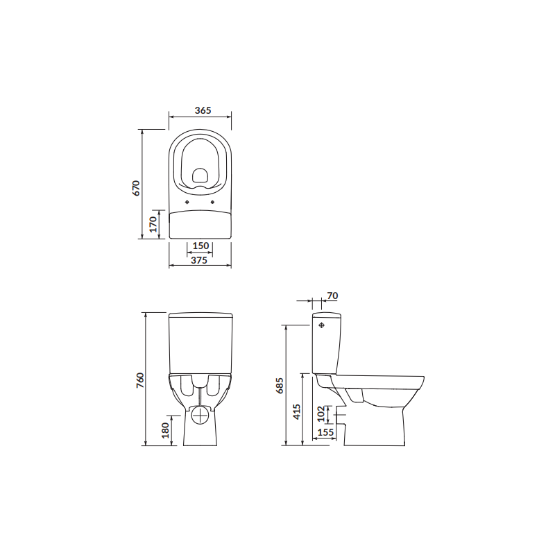 Kompakt WC Cersanit City New Cleanon 010
