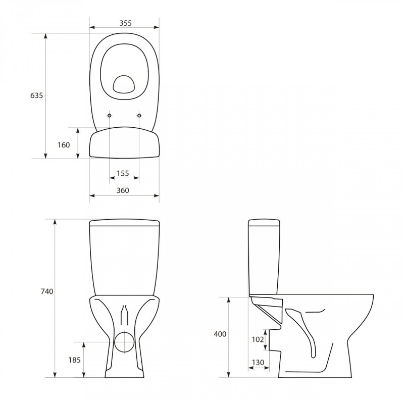 Cersanit Arteco CleanOn kompakt WC biały z deską