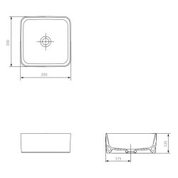 Cersanit Crea umywalka biała 35