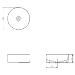 Cersanit Crea umywalka biała okrągła 38cm