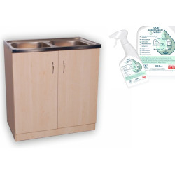 Kuchnia w stylu! Szafka pod zlew SINGLE 80 cm dąb sonoma + GRATIS ocet w żelu dla czystości