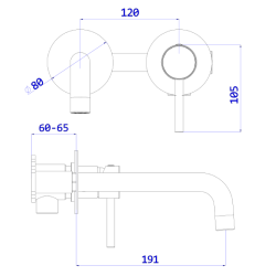 Bateria umywalkowa podtynkowa stal szczotkowana KSENO AVAPAX ABKS141111