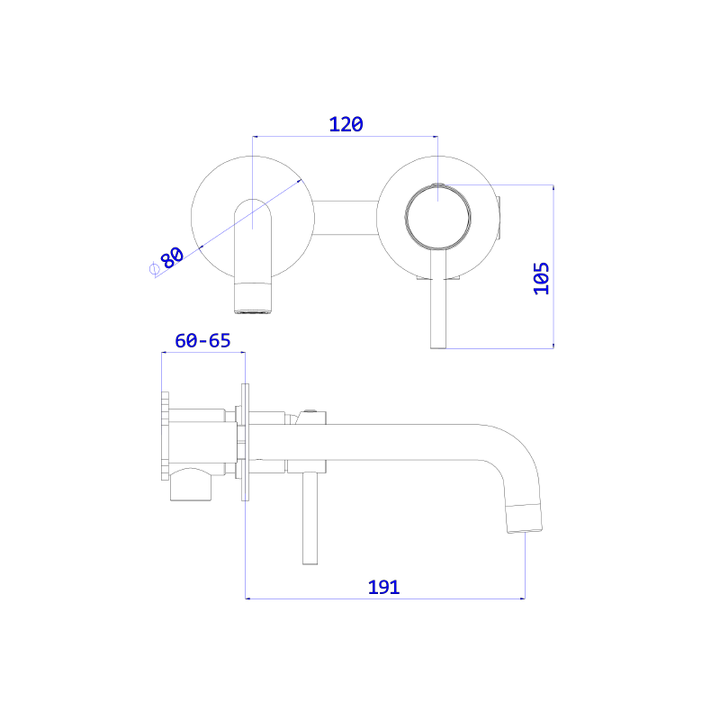 Bateria umywalkowa podtynkowa stal szczotkowana KSENO AVAPAX ABKS141511