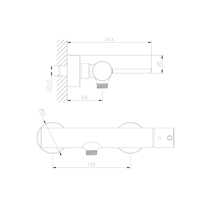 Bateria prysznicowa gun metal mat ULTIMATE AVAPAX ABUL301411