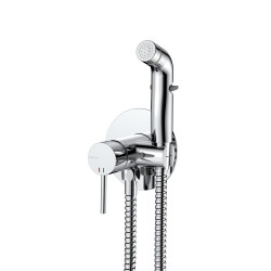 Bateria bidetowa podtynkowa z wężem i słuchawką typu bidetka stal szczotkowana ULTIMATE AVAPAX ABUL4111B1