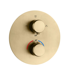 Bateria prysznicowo wannowa podtynkowa trzyfunkcyjna termostatyczna złoty szczotkowany THERMO AVAPAX ABTH5312T1