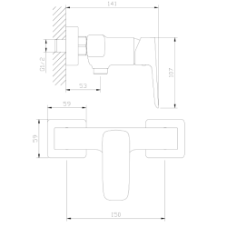 Bateria prysznicowa gun metal mat QANIX AVAPAX ABQA301411