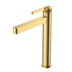 Bateria umywalkowa stojąca wysoka - nablatowa złoty szczotkowany AUREVO AVAPAX ABAU131211