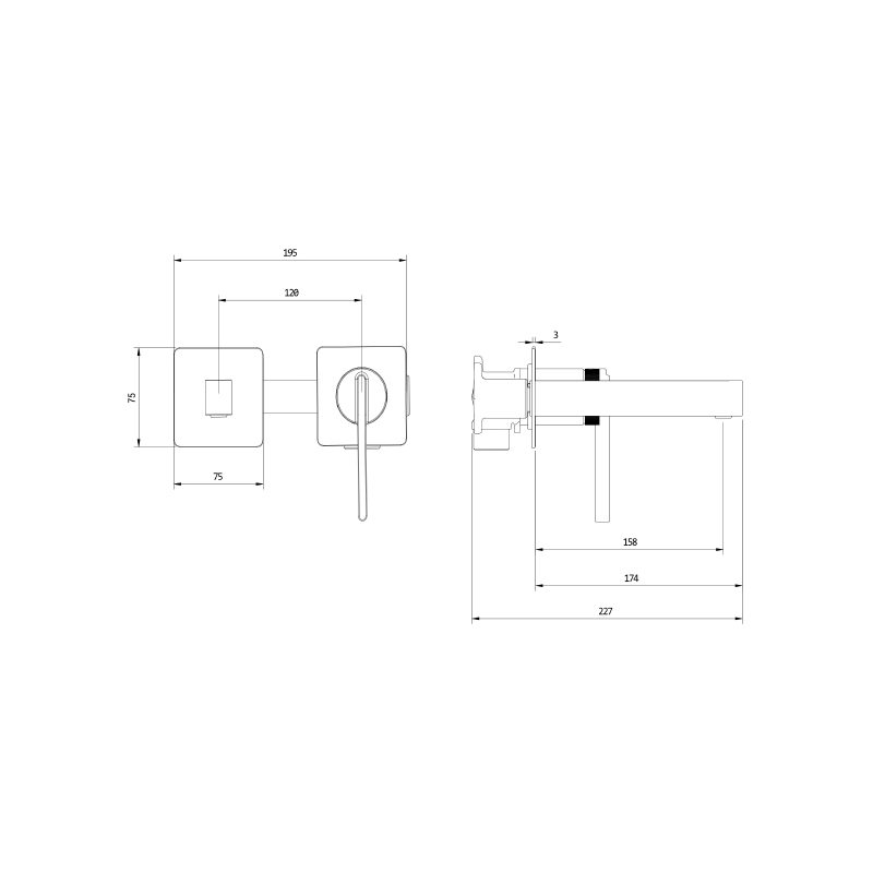 Bateria umywalkowa podtynkowa złoty szczotkowany AUREVO AVAPAX ABAU141211