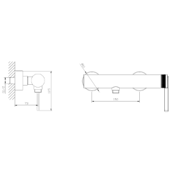 Bateria prysznicowa chrom połysk AUREVO AVAPAX ABAU301111