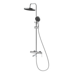 Deszczownica z baterią prysznicowo wannową trzyfunkcyjną stal szczotkowana AUREVO AVAPAX ADAU6311H1