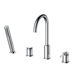 Bateria wannowa 4-otworowa chrom połysk AUREVO AVAPAX ABAU241221