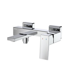 Bateria wannowa ścienna z przełącznikiem natrysku i ruchomą wylewką chrom połysk VELLANO AVAPAX ABVE2111H1