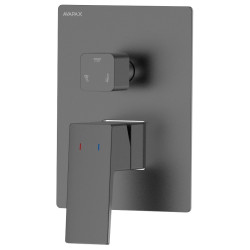 Bateria prysznicowo wannowa podtynkowa trzyfunkcyjna gun metal mat VELLANO AVAPAX ABVE5314C1