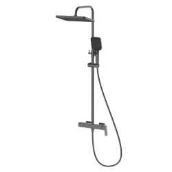 Deszczownica z baterią prysznicową dwufunkcyjną stal szczotkowana VELLANO AVAPAX ADVE6214C1