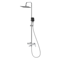 Deszczownica z baterią prysznicowo wannową trzyfunkcyjną stal szczotkowana VELLANO AVAPAX ADVE6311H1