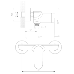 Bateria prysznicowa czarny mat LUNEPO AVAPAX ABLU301311